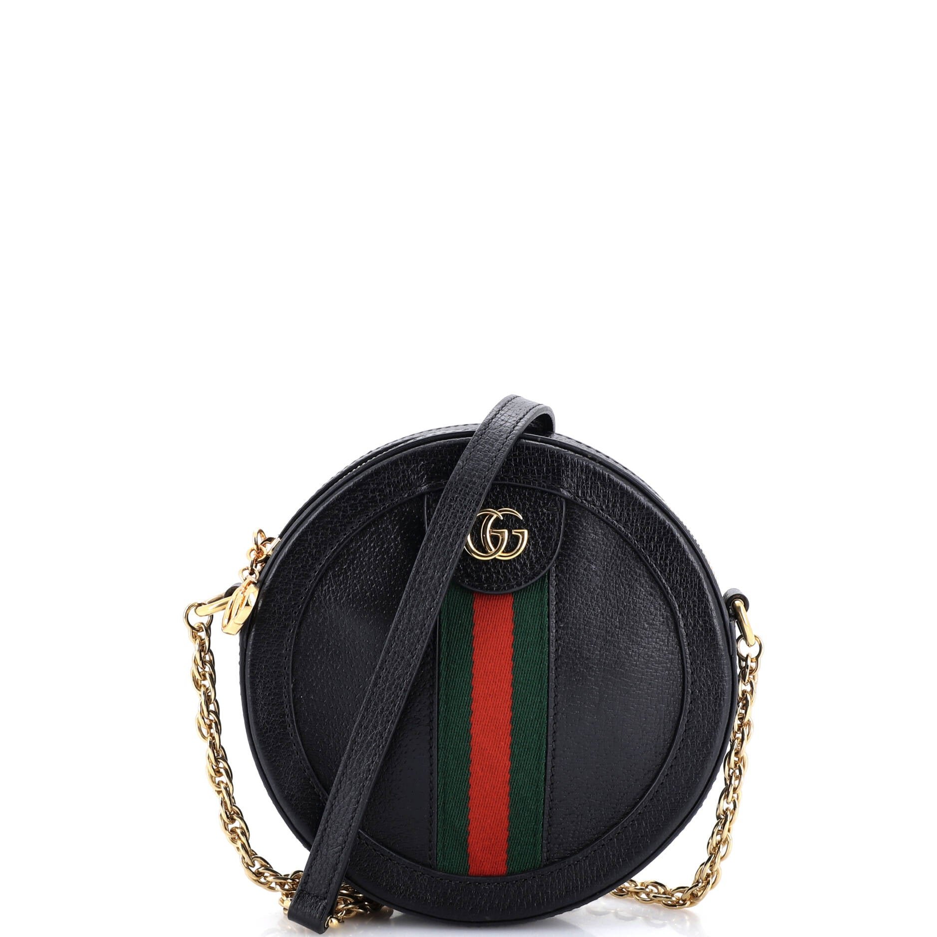 Ophidia Round Shoulder Bag Leather Mini
