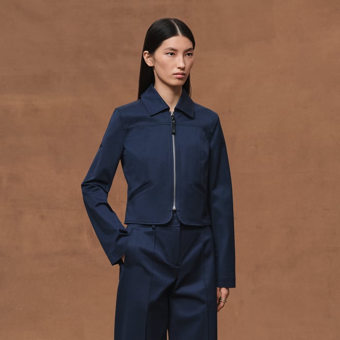 Bleu Outremer Double Cotton Twill Jacket
