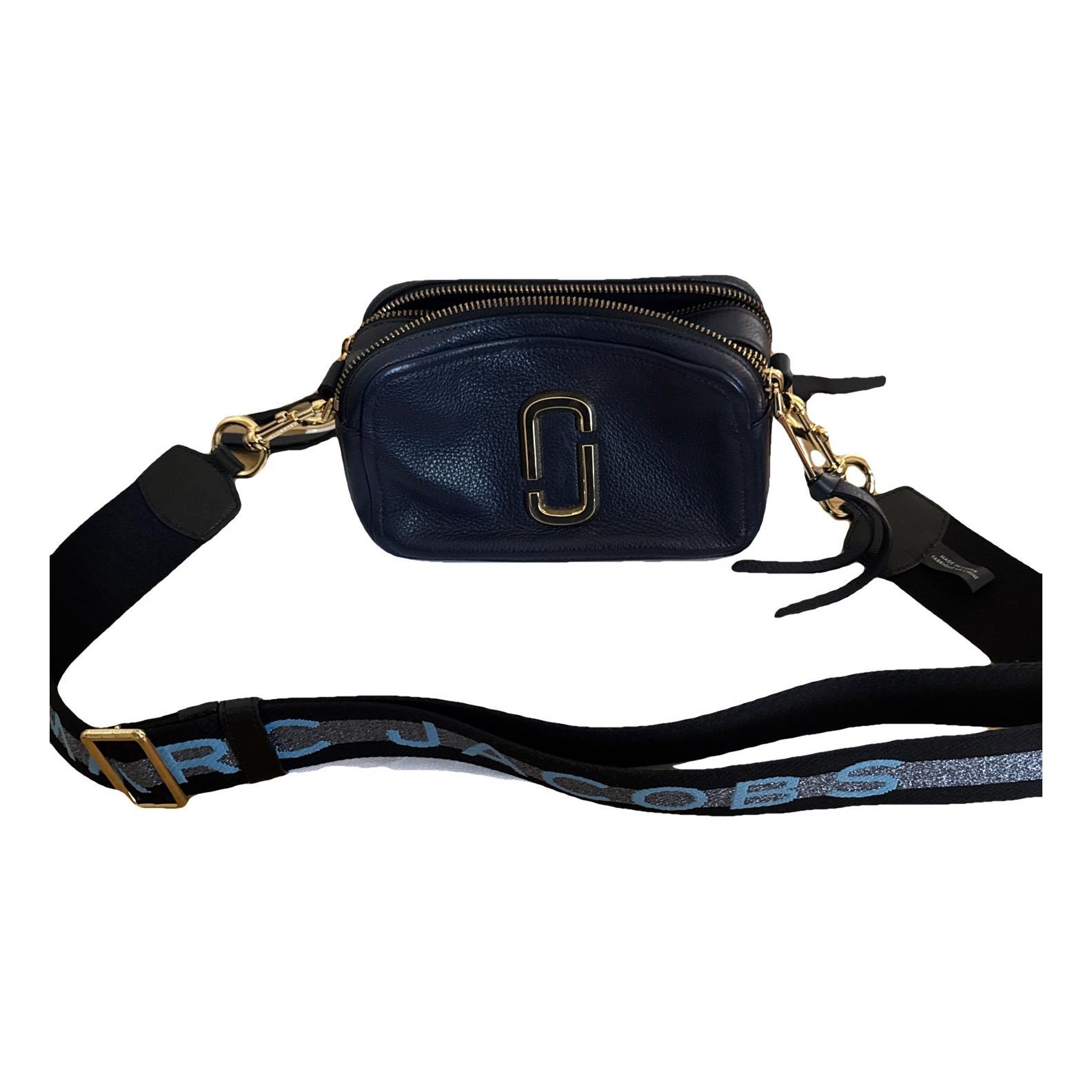 Snapshot leather clutch bag