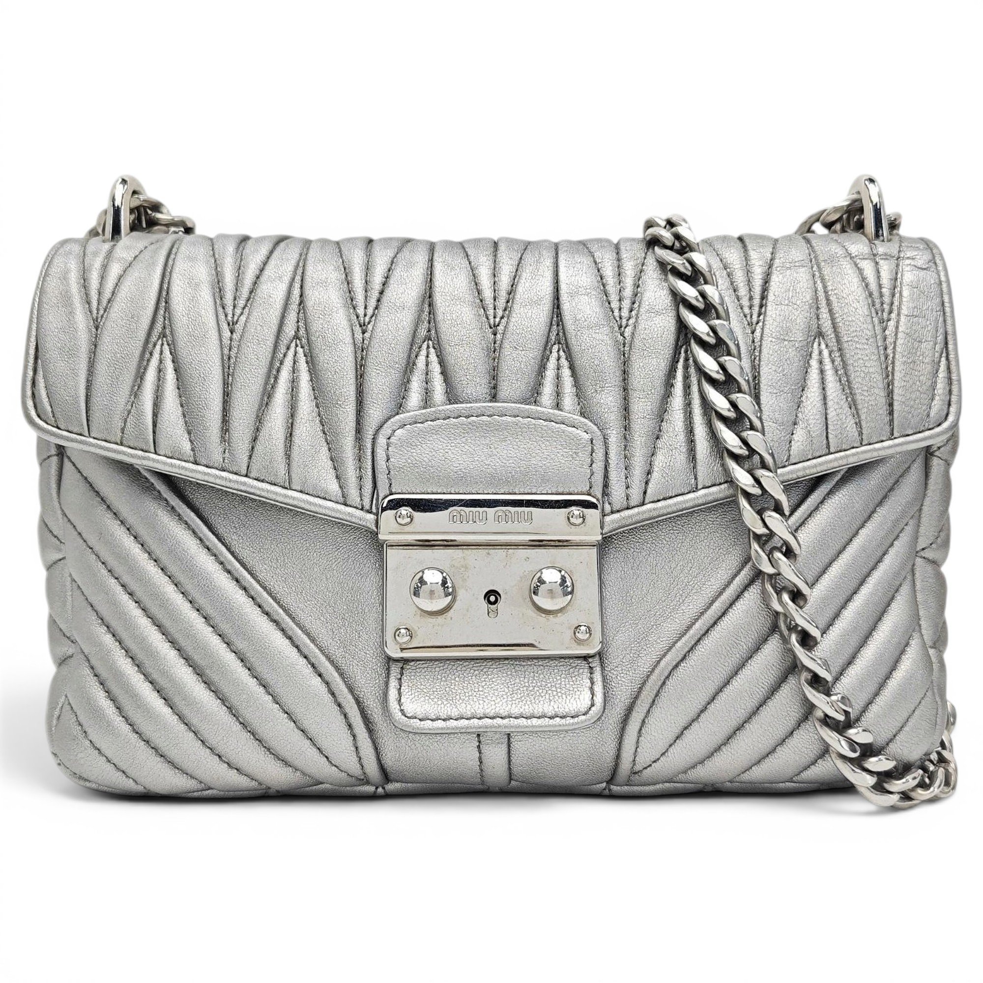 Miu Confidential leather crossbody bag