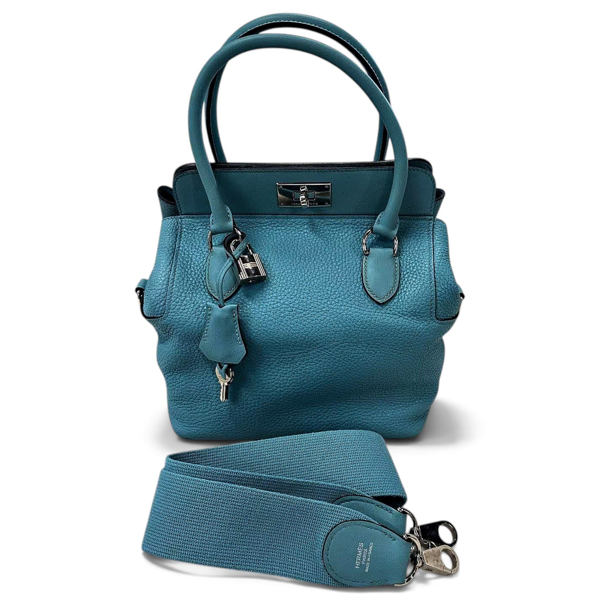 Toolbox leather handbag