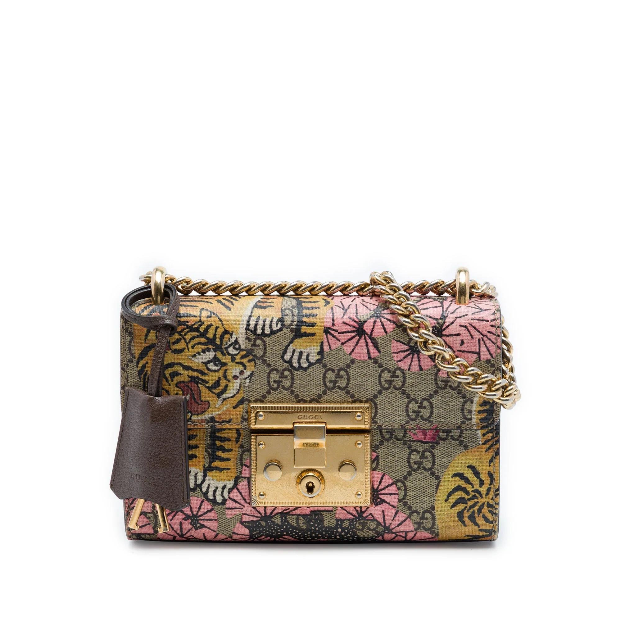 Padlock leather crossbody bag