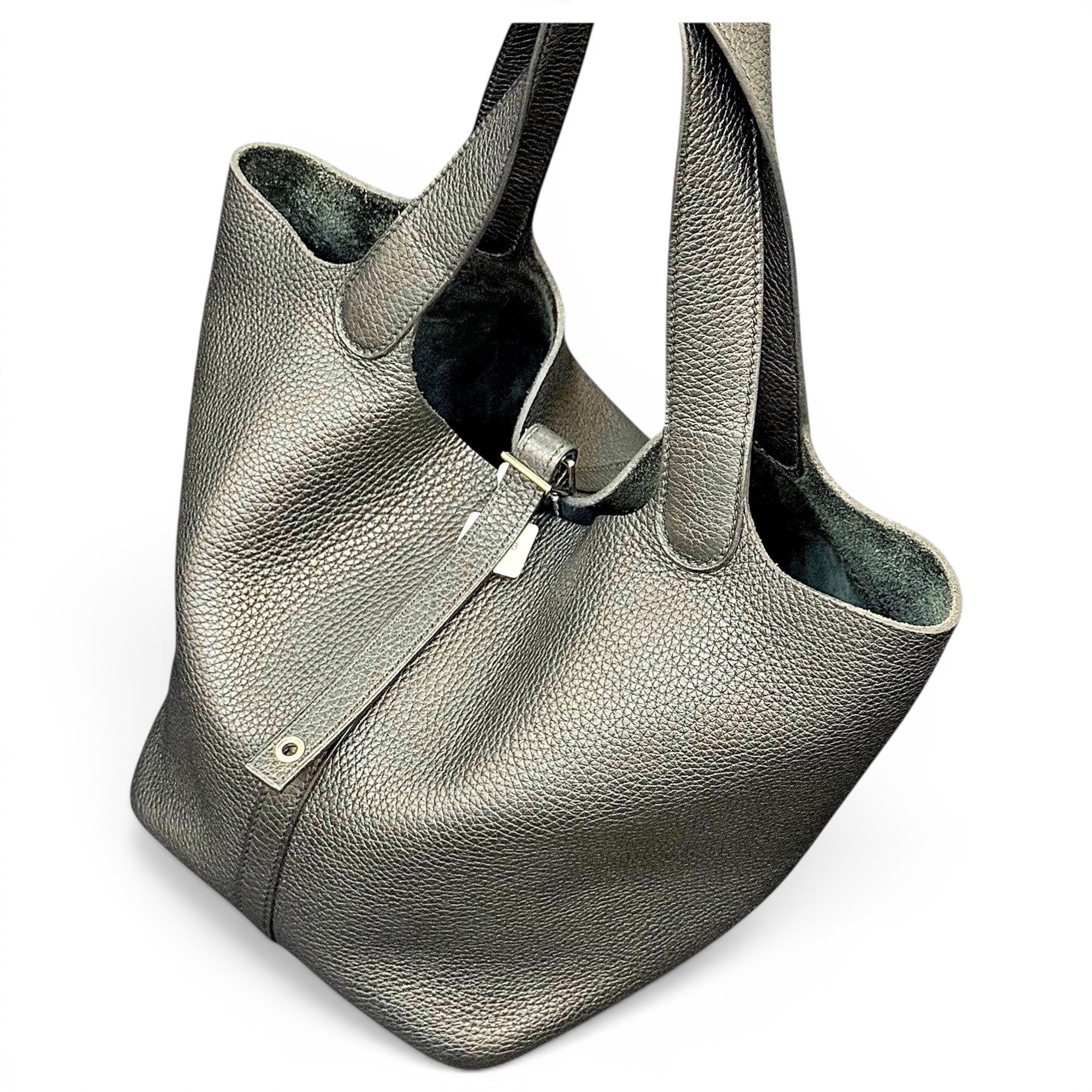 Picotin leather tote