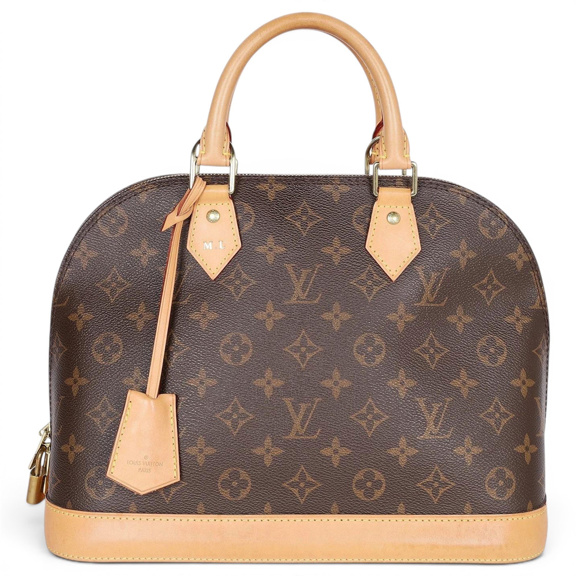 Louis Vuitton Alma leather satchel