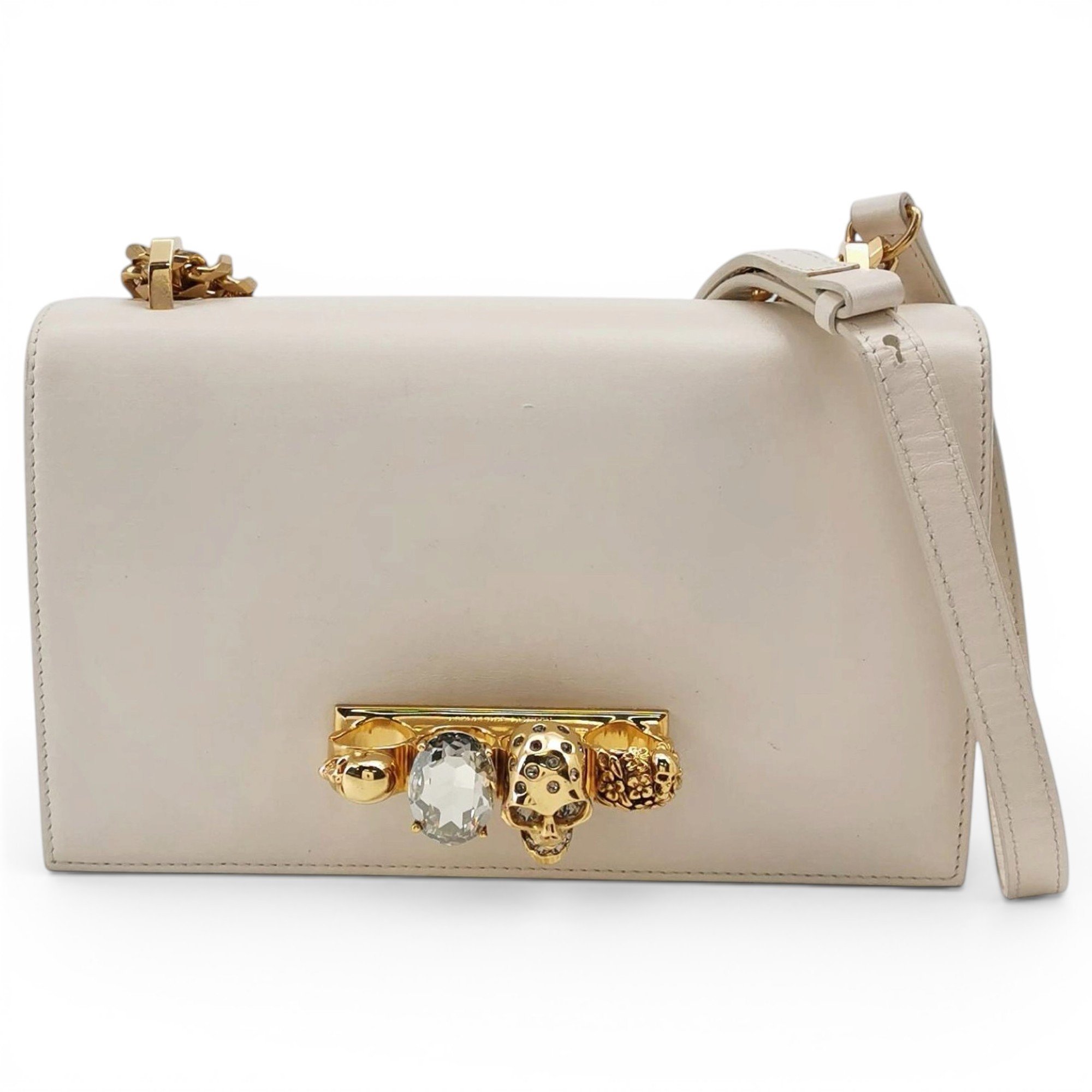 Knuckle leather handbag