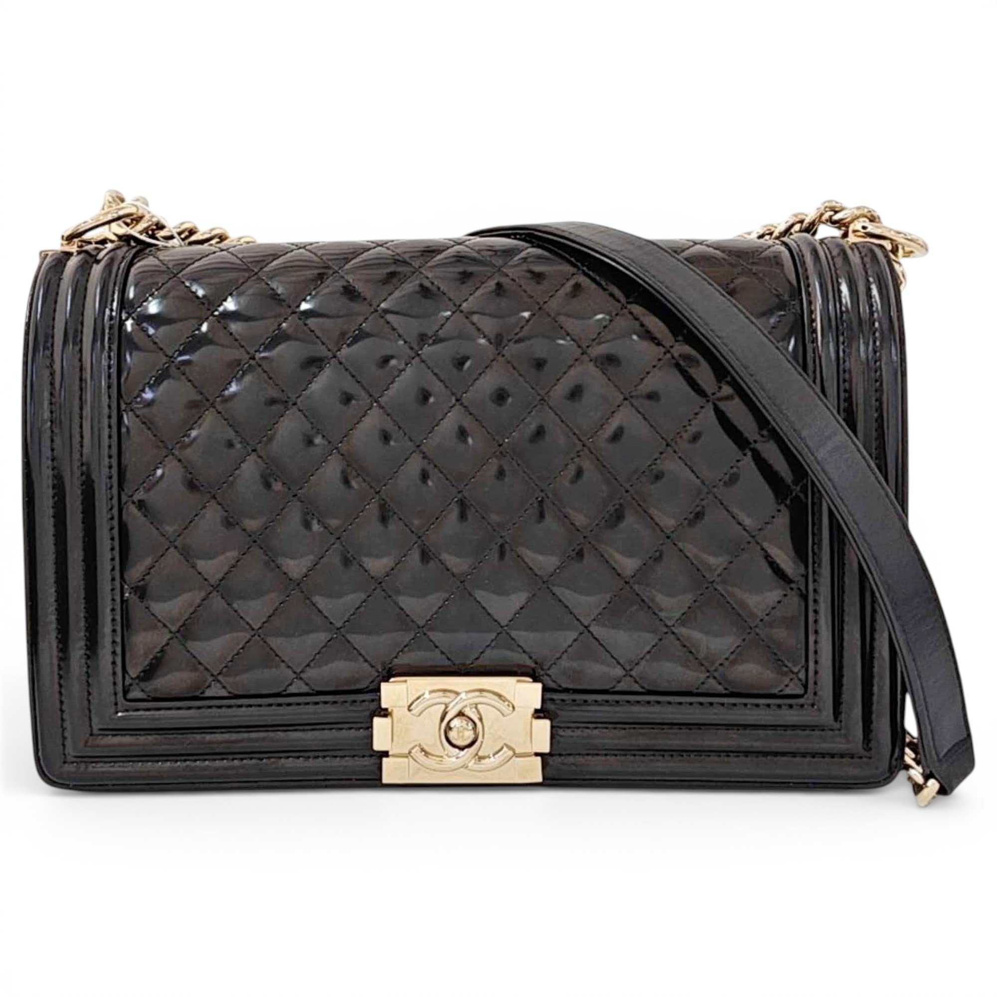 Boy patent leather crossbody bag