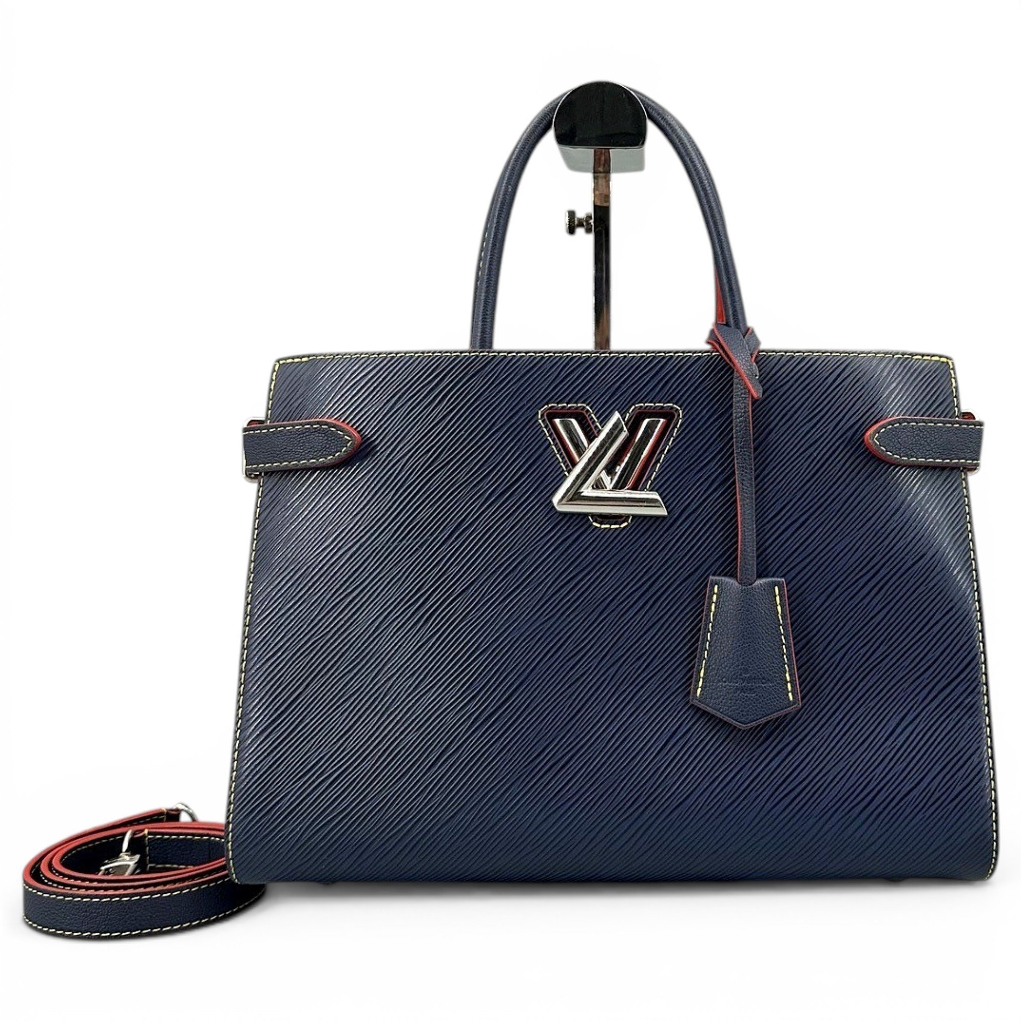 Twist leather handbag