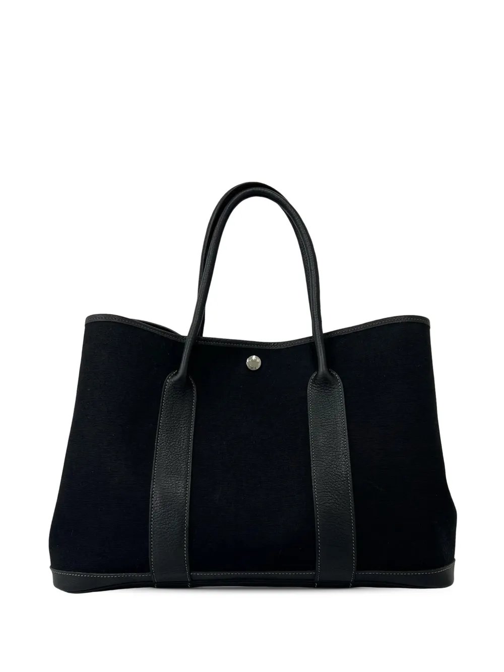 2004 HERMES Garden party PM Tower ash Buffl black 44610 tote bag