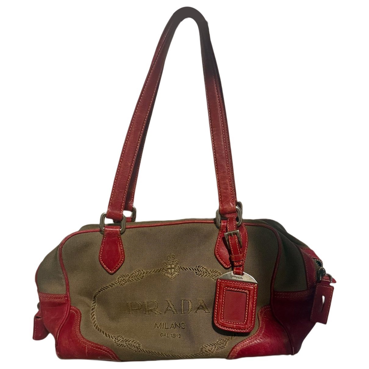 Bowling leather handbag