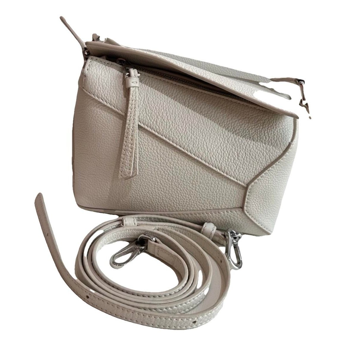Puzzle leather handbag