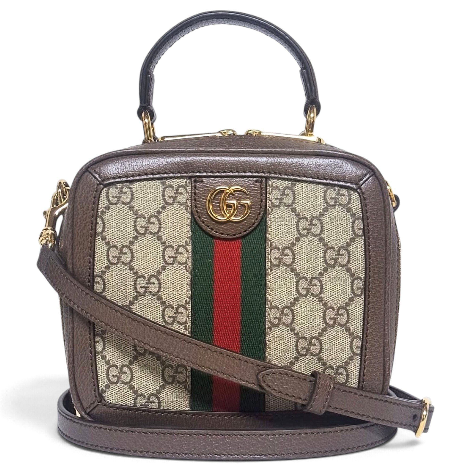 Ophidia Top Handle cloth crossbody bag