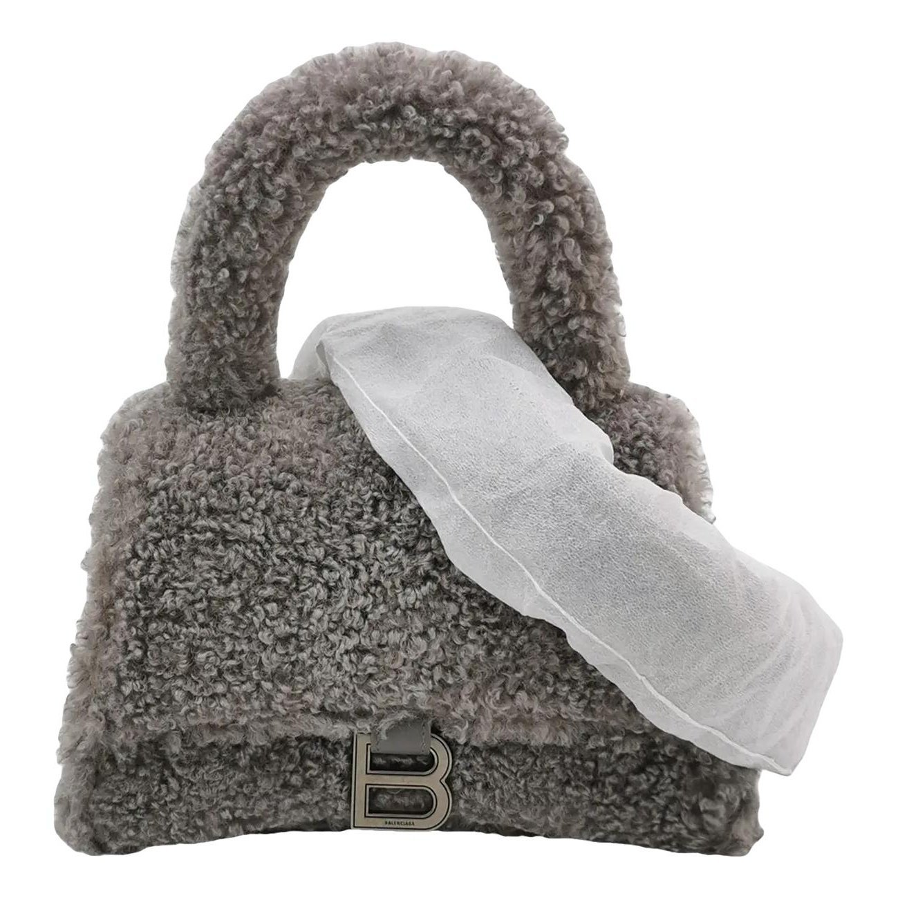 Hourglass wool crossbody bag