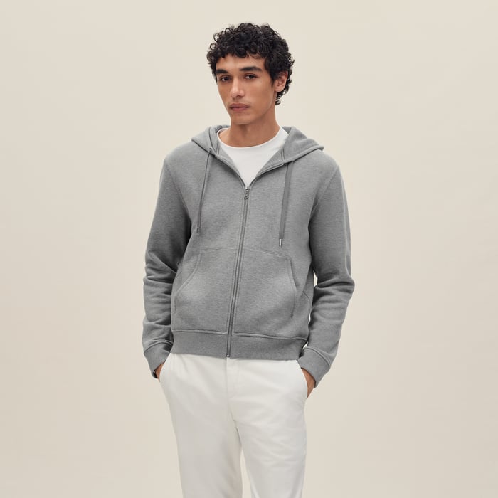 Gris "Ex-libris" Zipped Hooded Sweater