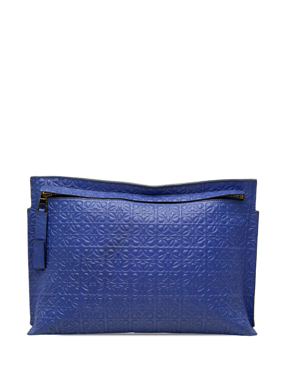 2015 Embossed Anagram Leather Repeat T clutch bag