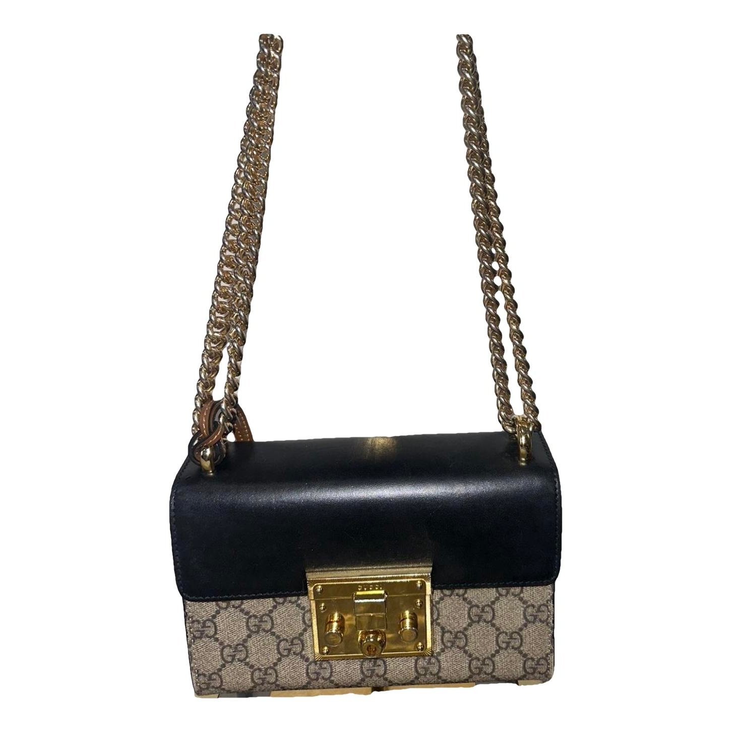 Padlock leather crossbody bag