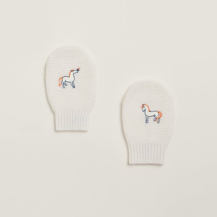 Blanc Crème Cabriole Mittens