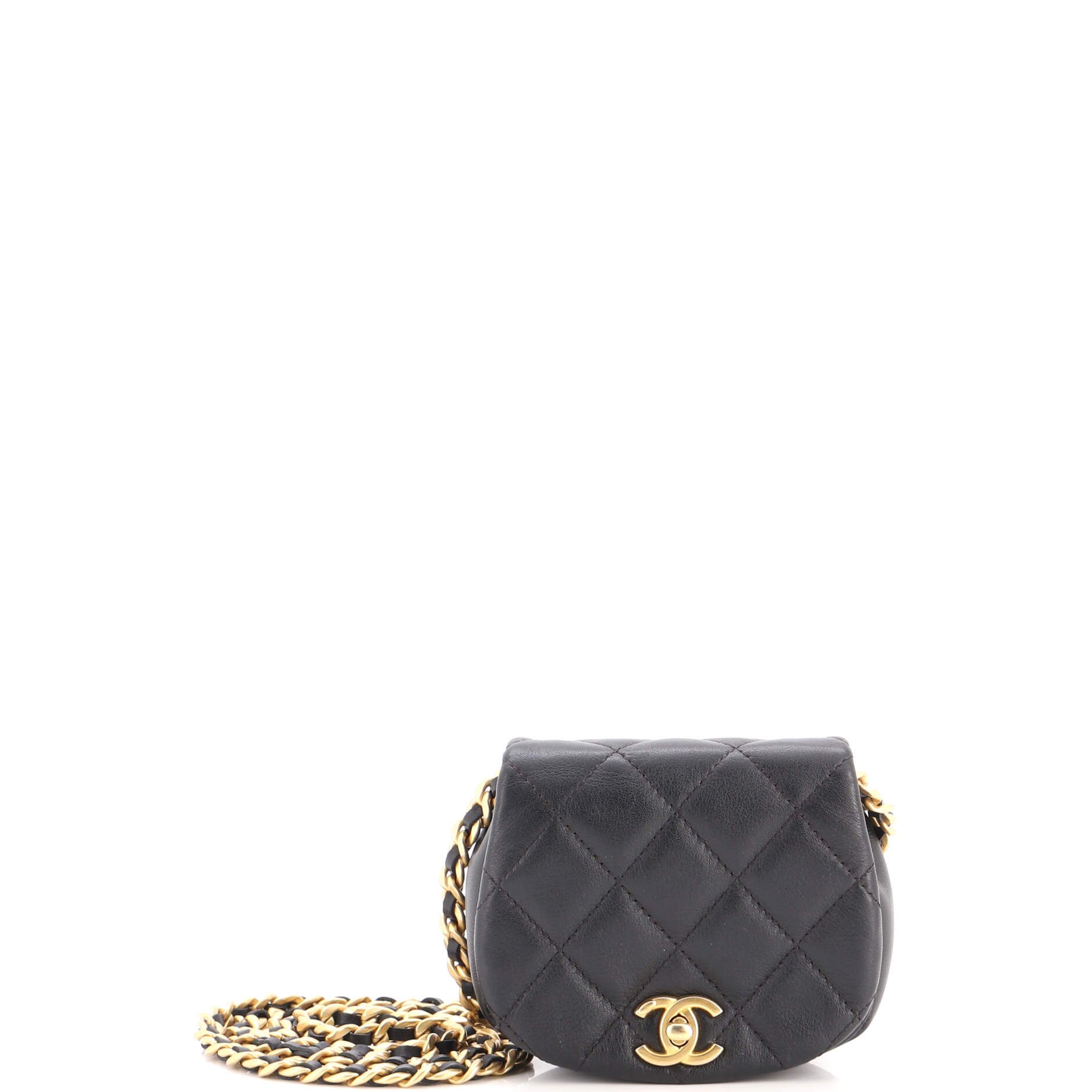 Coco Mail Clutch with Chain Quilted Calfskin Mini