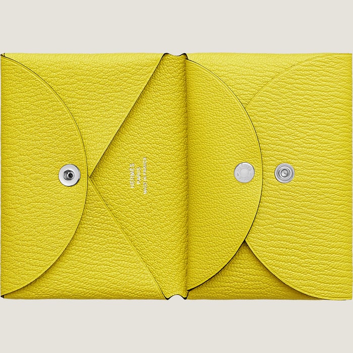 Jaune Citron Calvi Duo Compact Card Holder