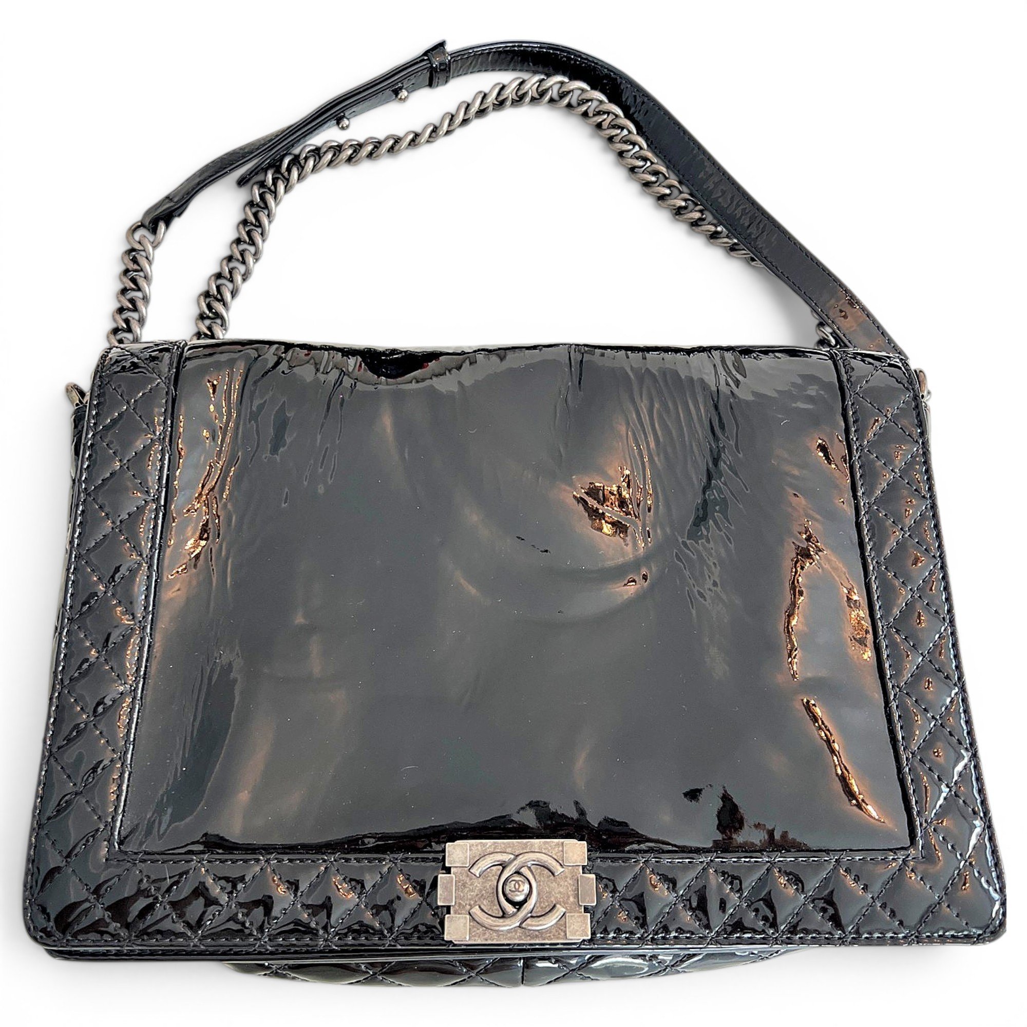 Boy patent leather handbag