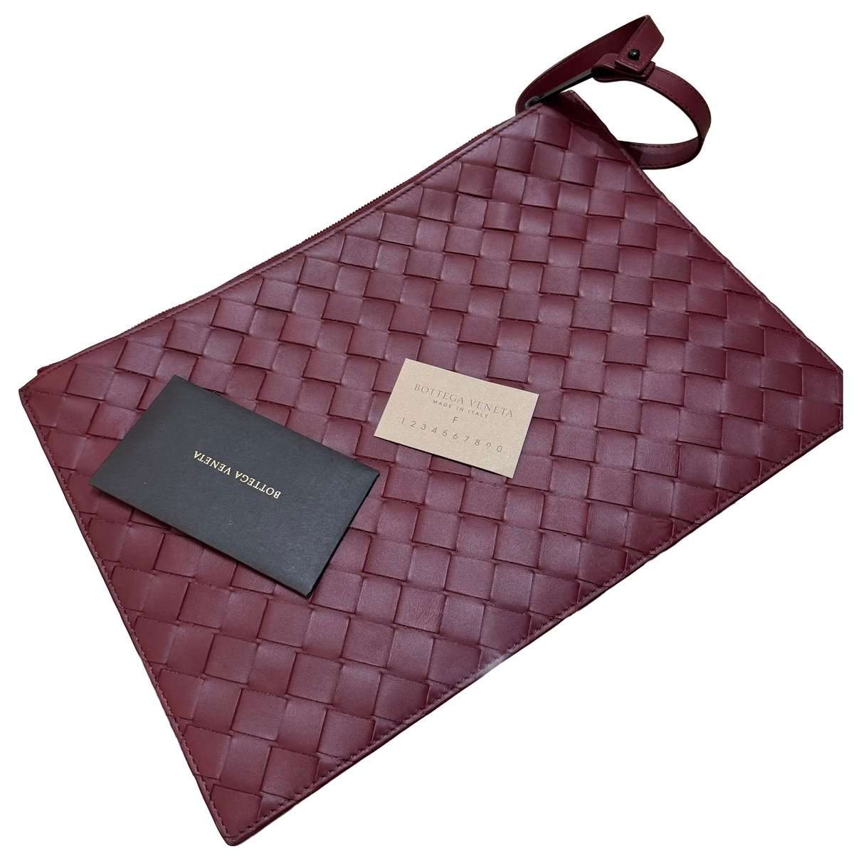 Pouch leather clutch bag