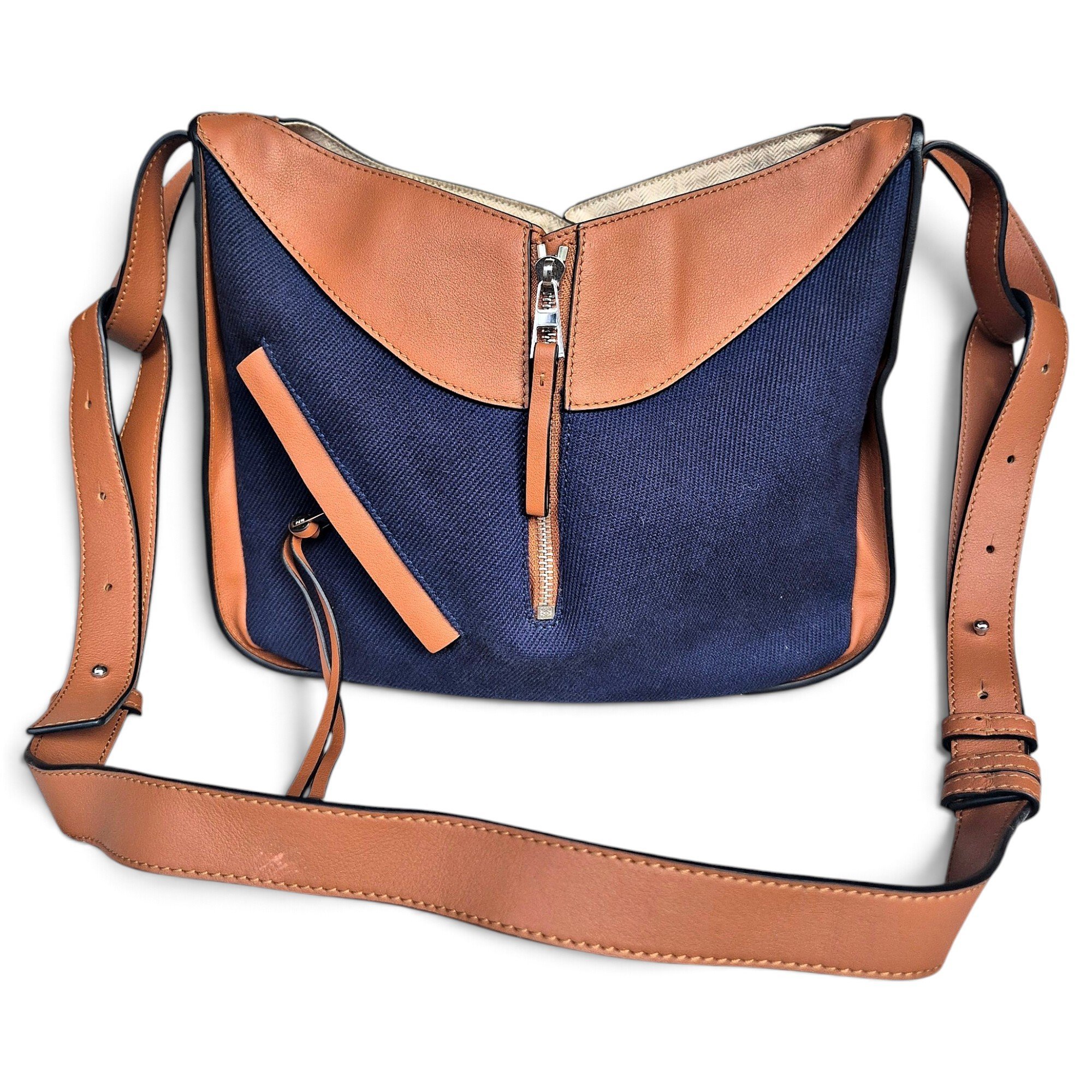 Hammock leather handbag