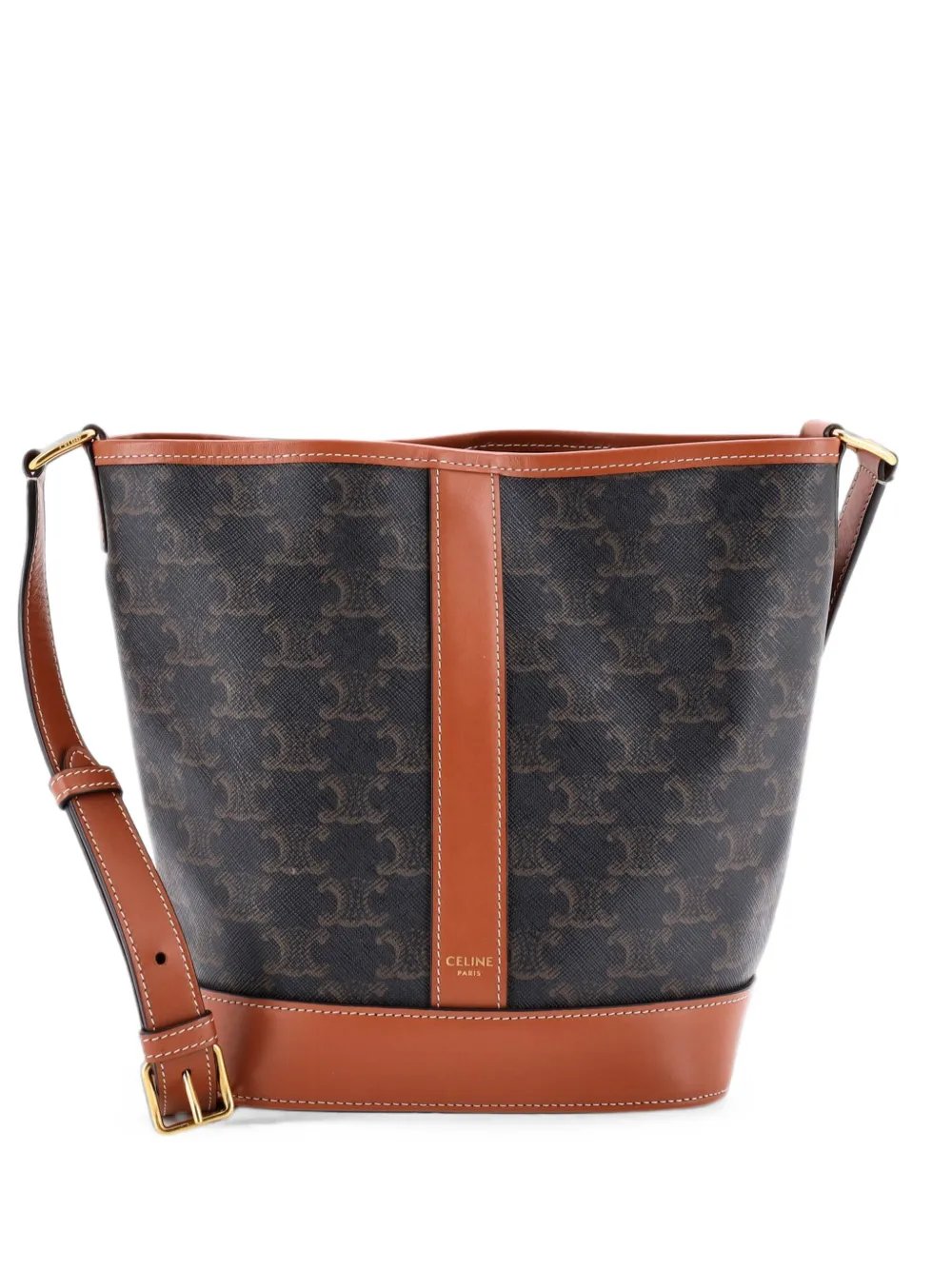 Triomphe Coated Canvas Small bucket bag