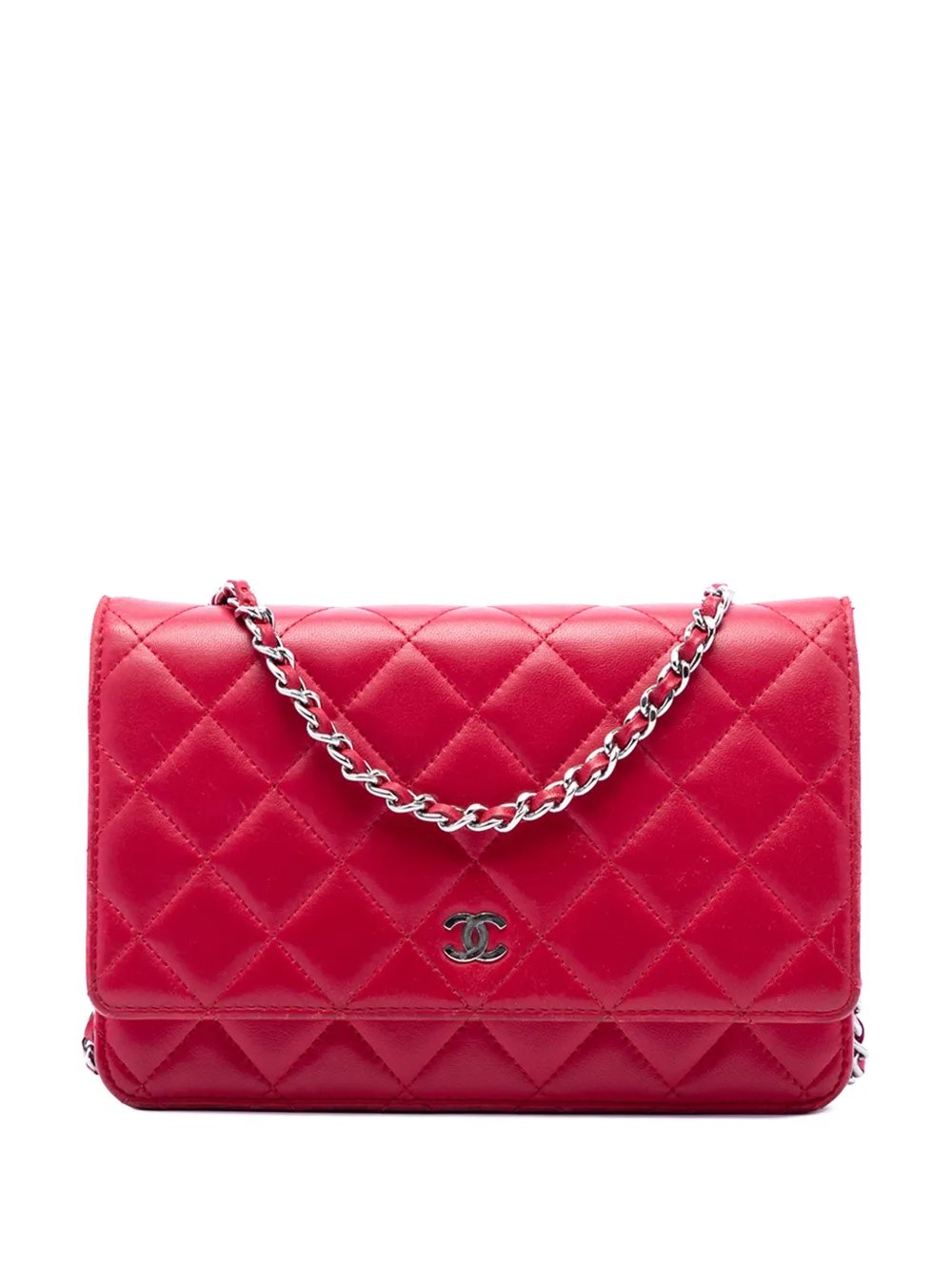 2011 CC Quilted Lambskin Wallet on Chain crossbody bag