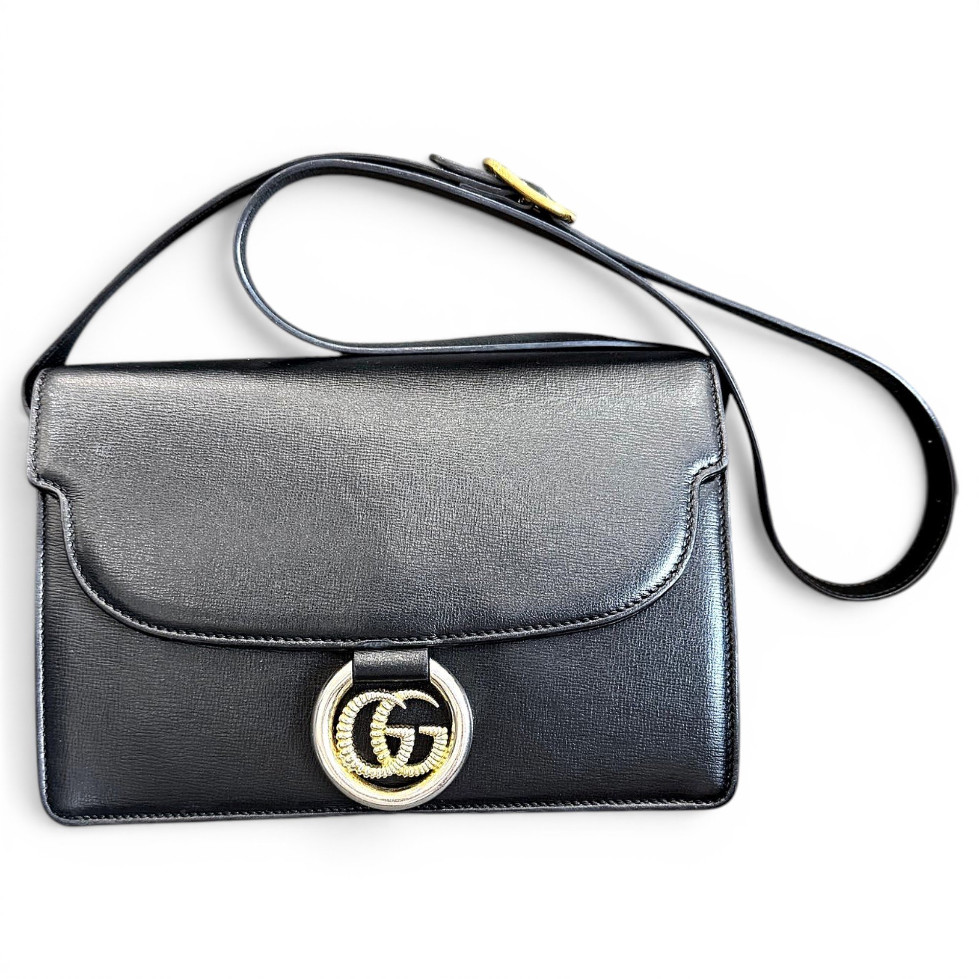 GG Ring leather handbag