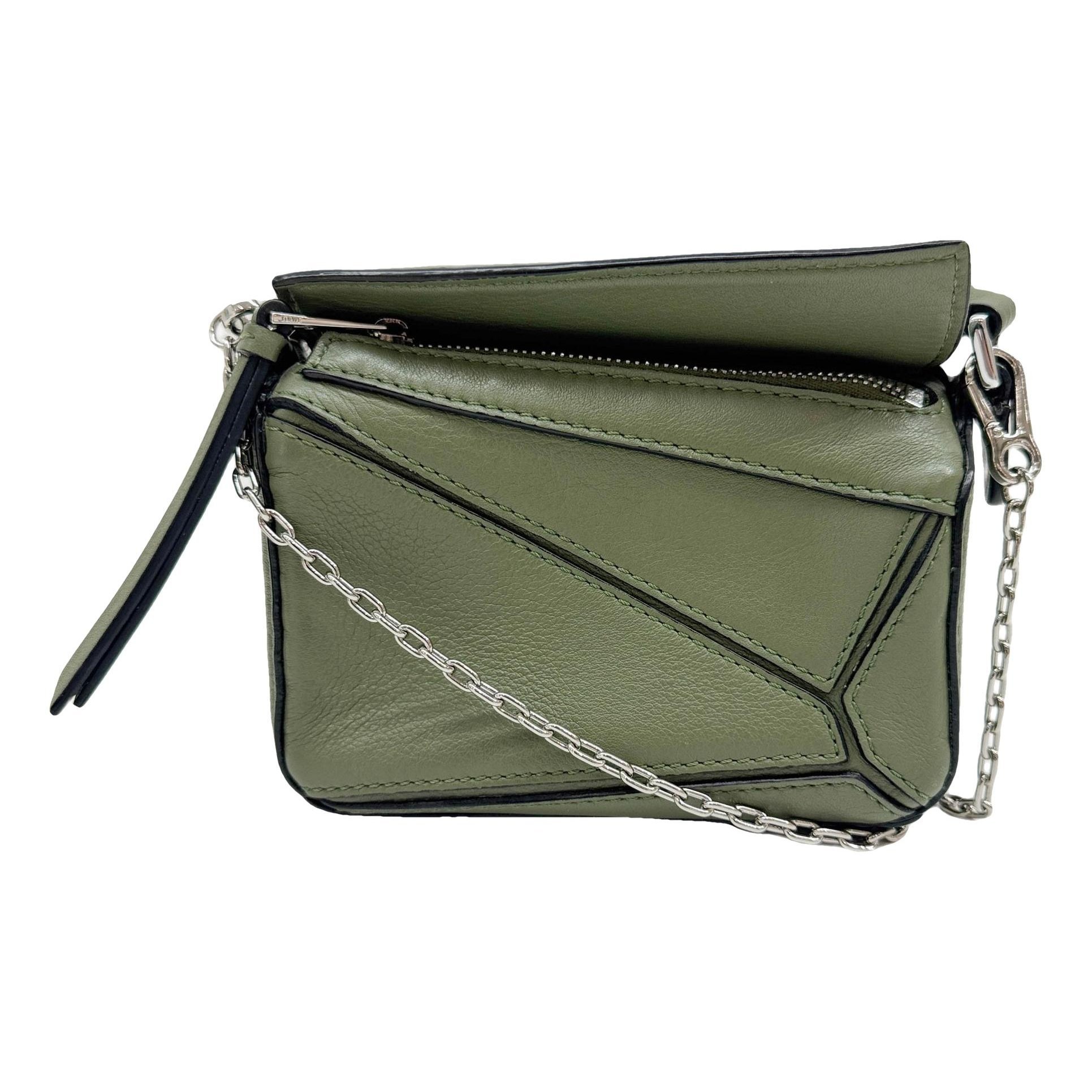 Puzzle leather mini bag