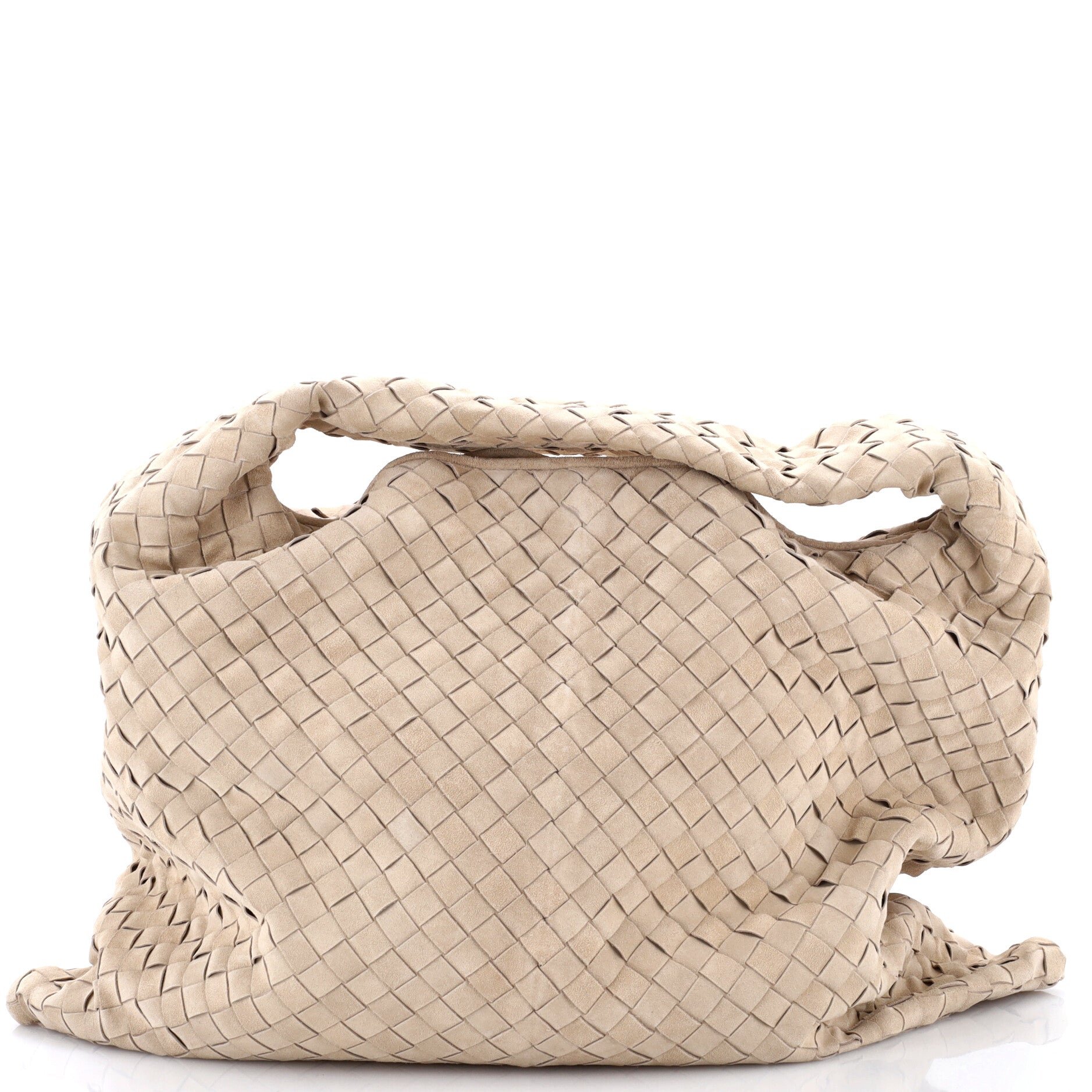 Bottega Veneta Hop Hobo Intrecciato Suede Large