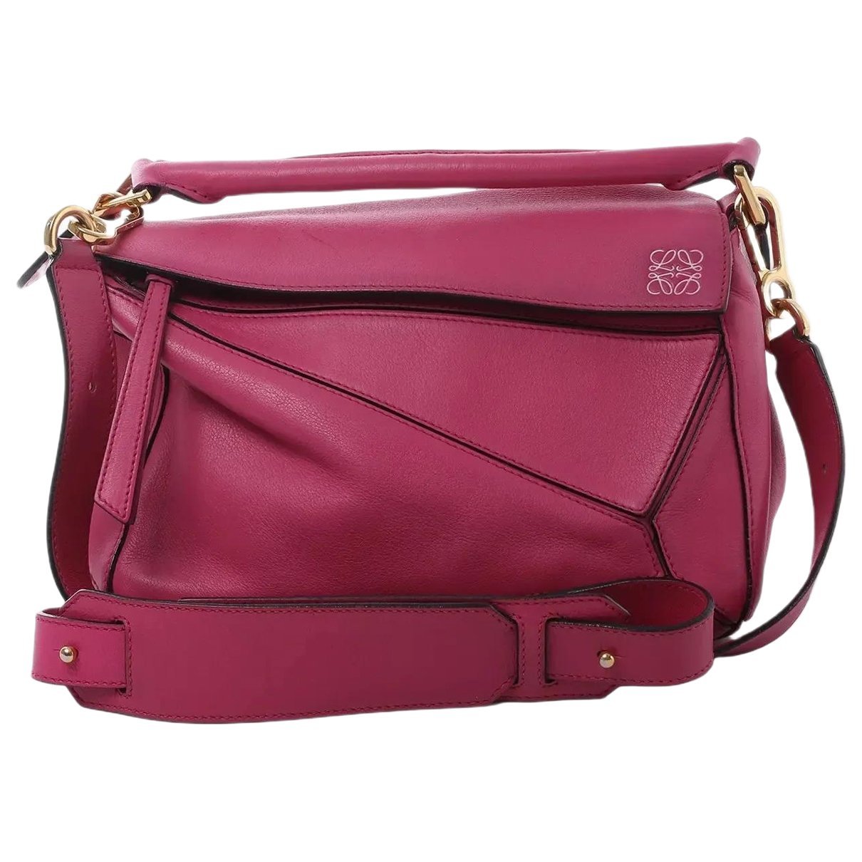 Puzzle leather handbag