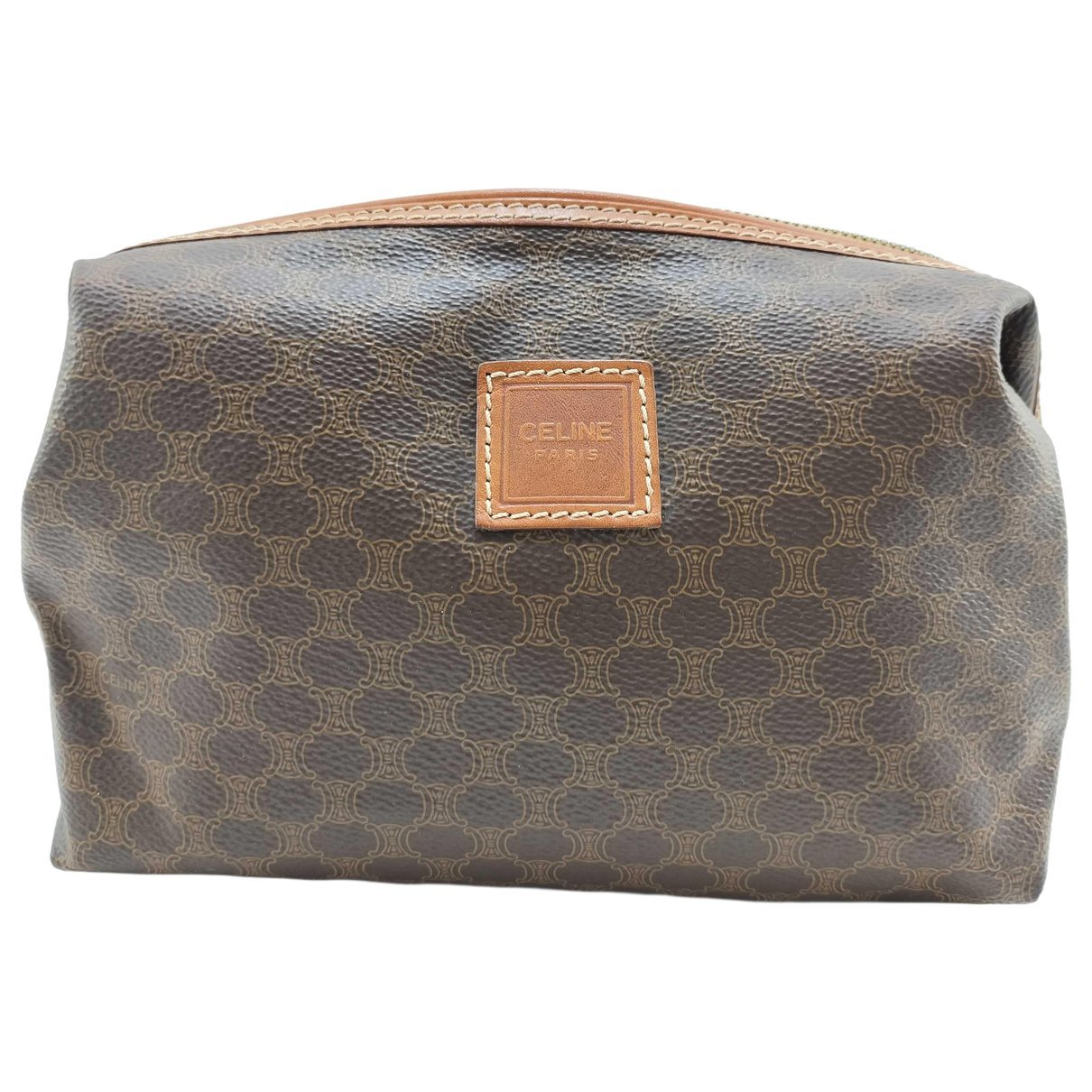 Leather clutch bag