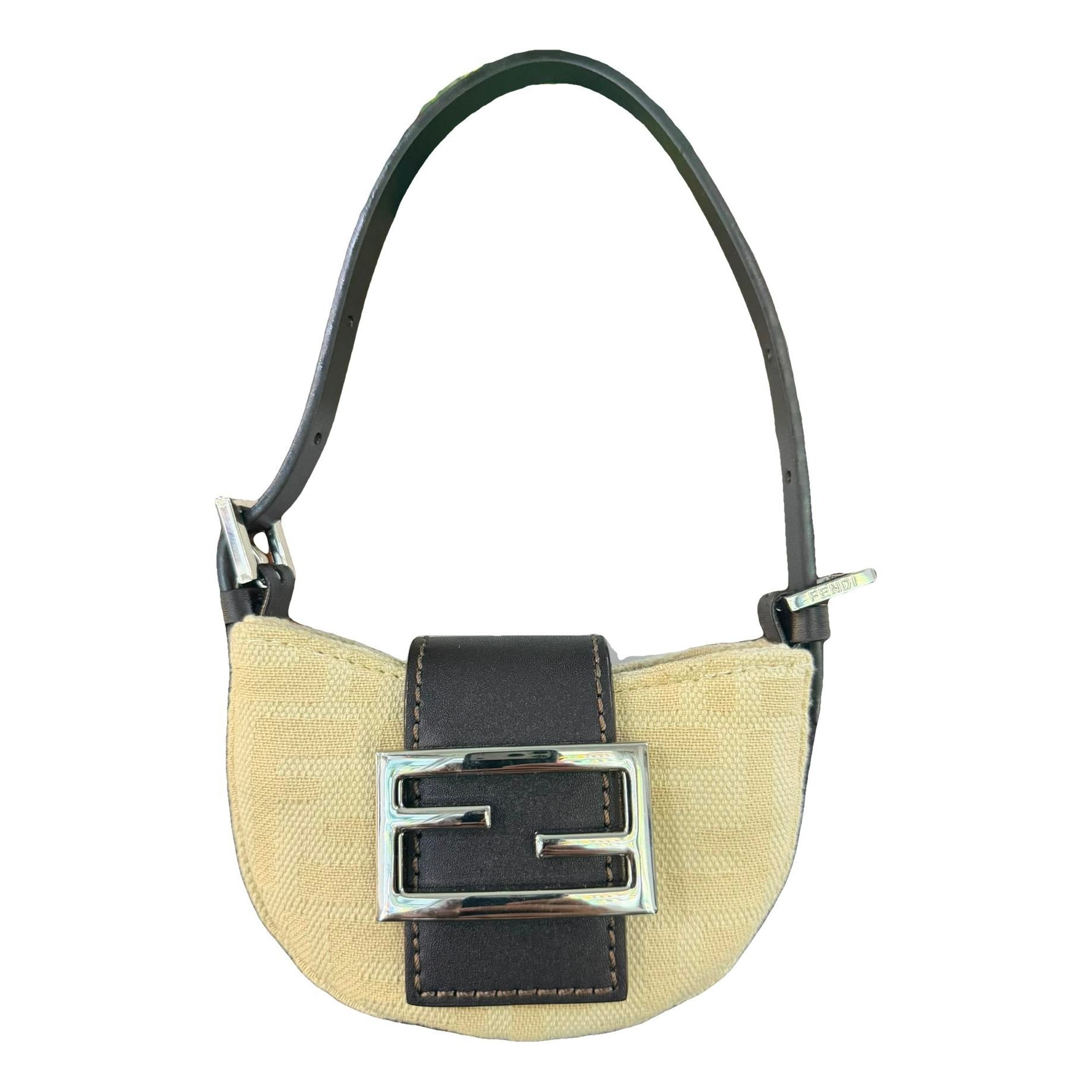 Croissant Vintage cloth handbag