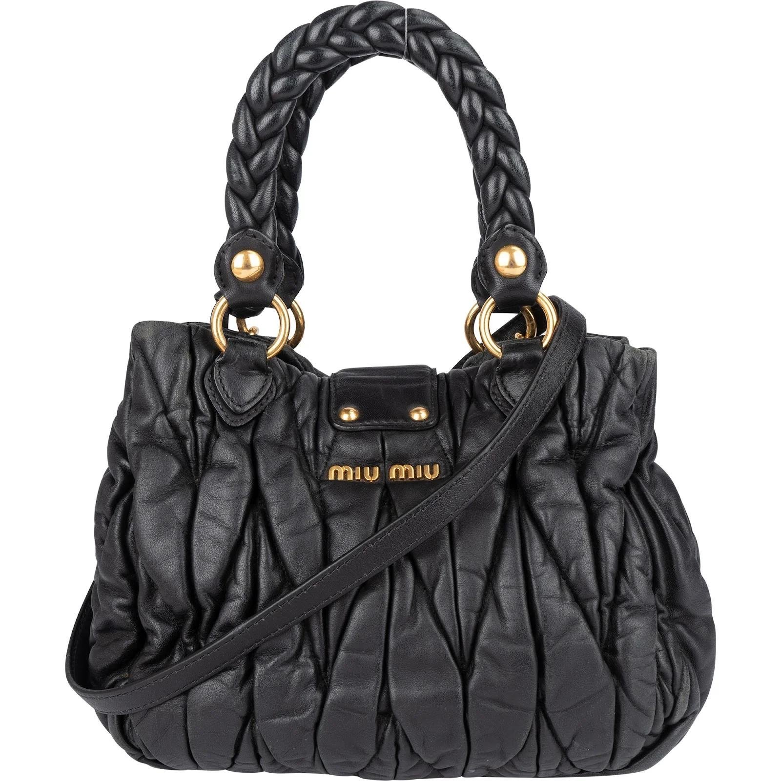 Matelassé leather handbag