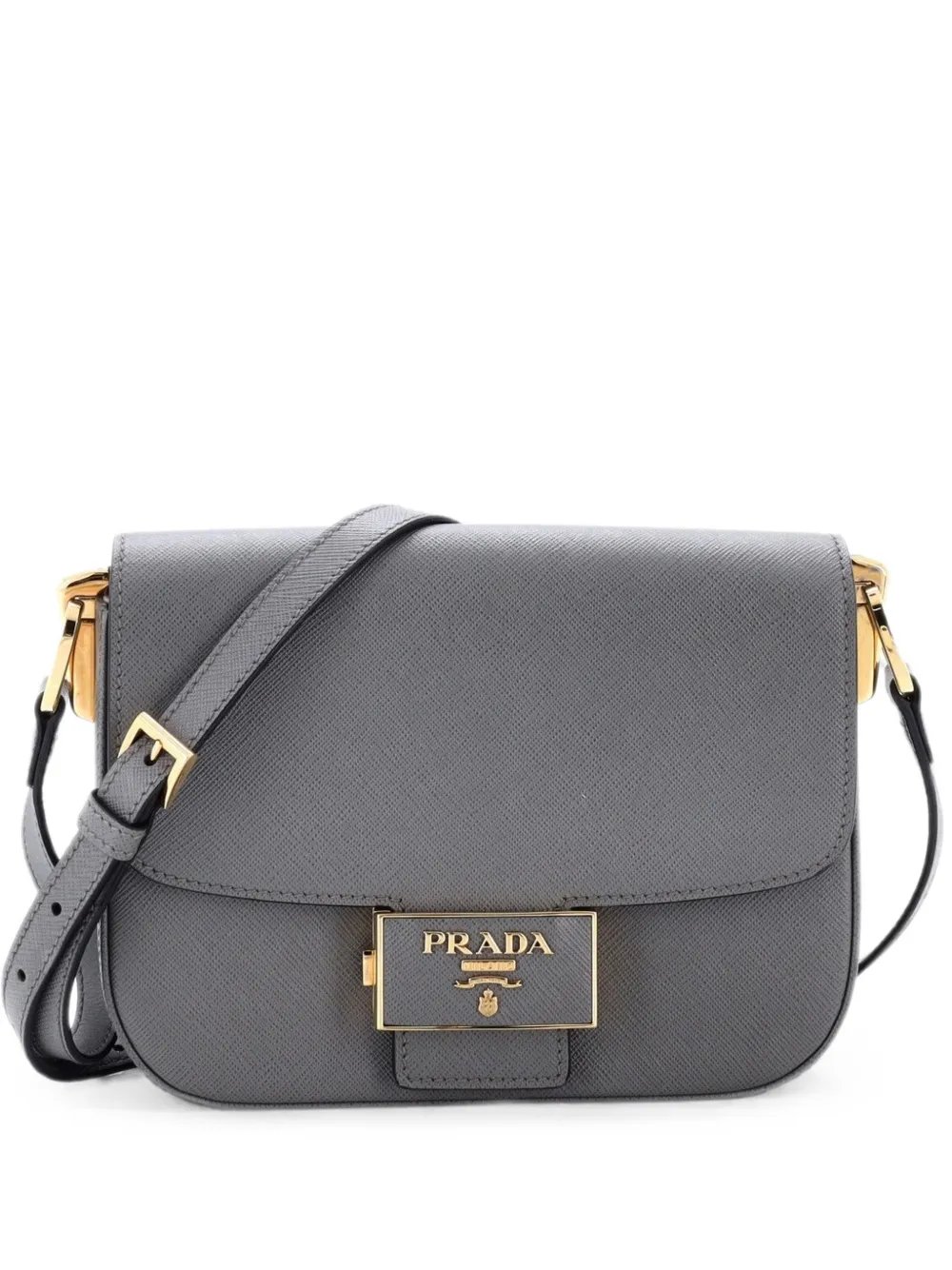 Embleme Flap Bag Saffiano Leather Small shoulder bag