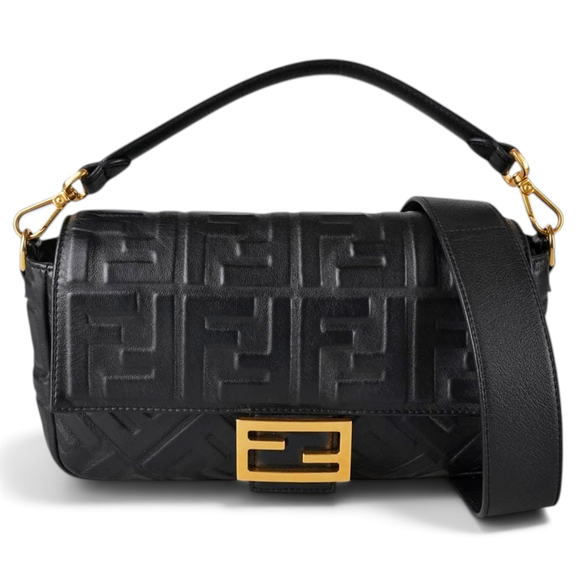Baguette leather crossbody bag