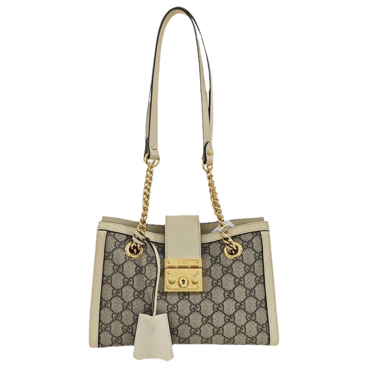 Padlock leather handbag