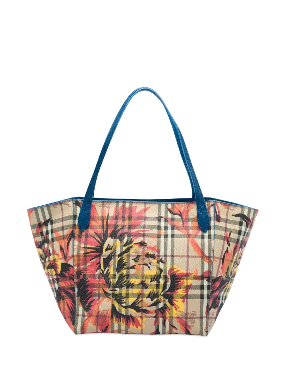 2000-2017 Small Haymarket Check Coated Canvas Floral Print Canterbury tote bag