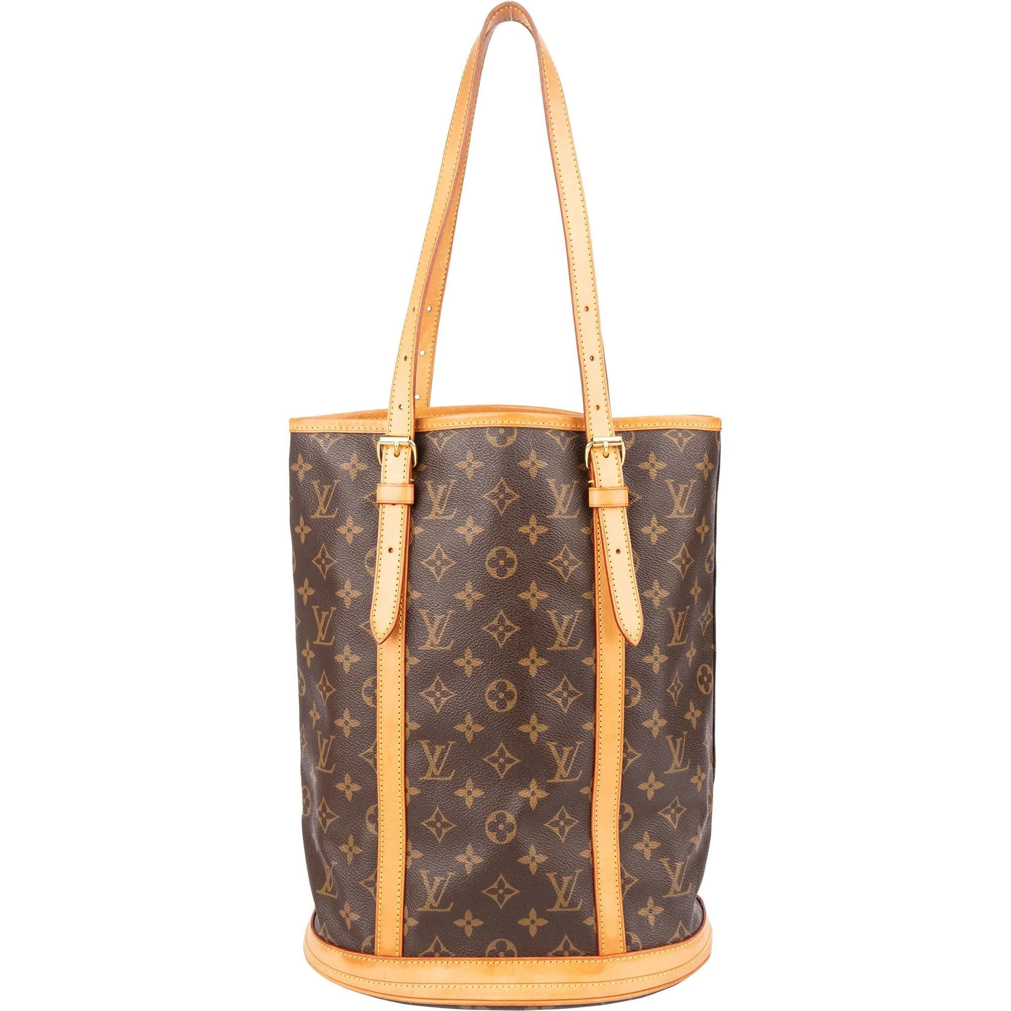 Bucket leather handbag