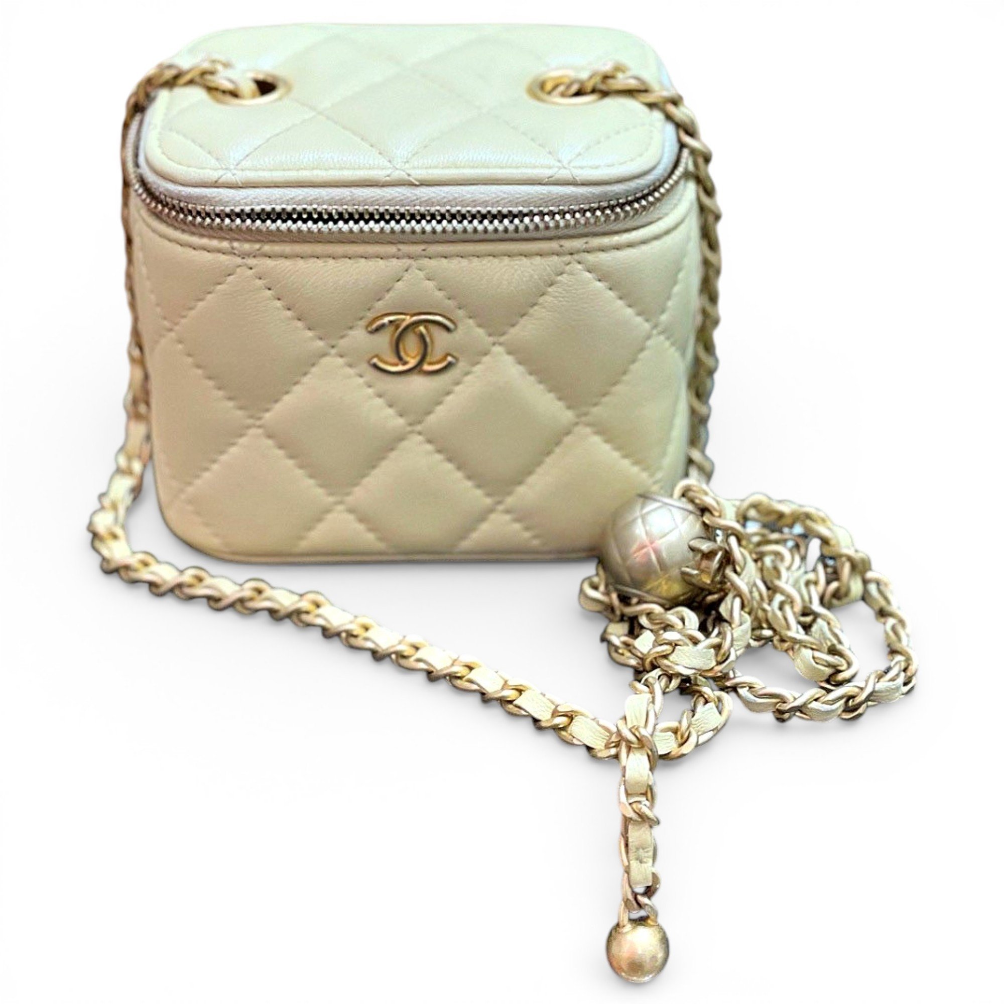 Vanity leather handbag