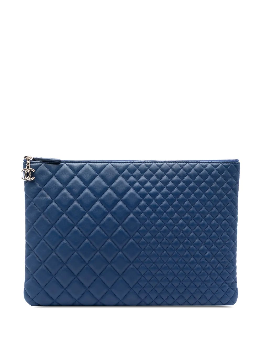 2016-2017 Large Bi Quilted Lambskin O Case clutch bag