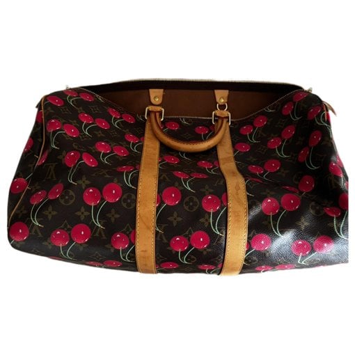 Louis Vuitton Keepall leather travel bag
