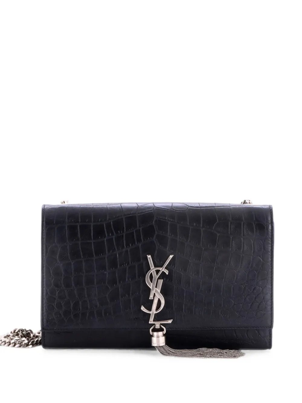 Classic Monogram Tassel Crocodile Embossed Leather Medium crossbody bag
