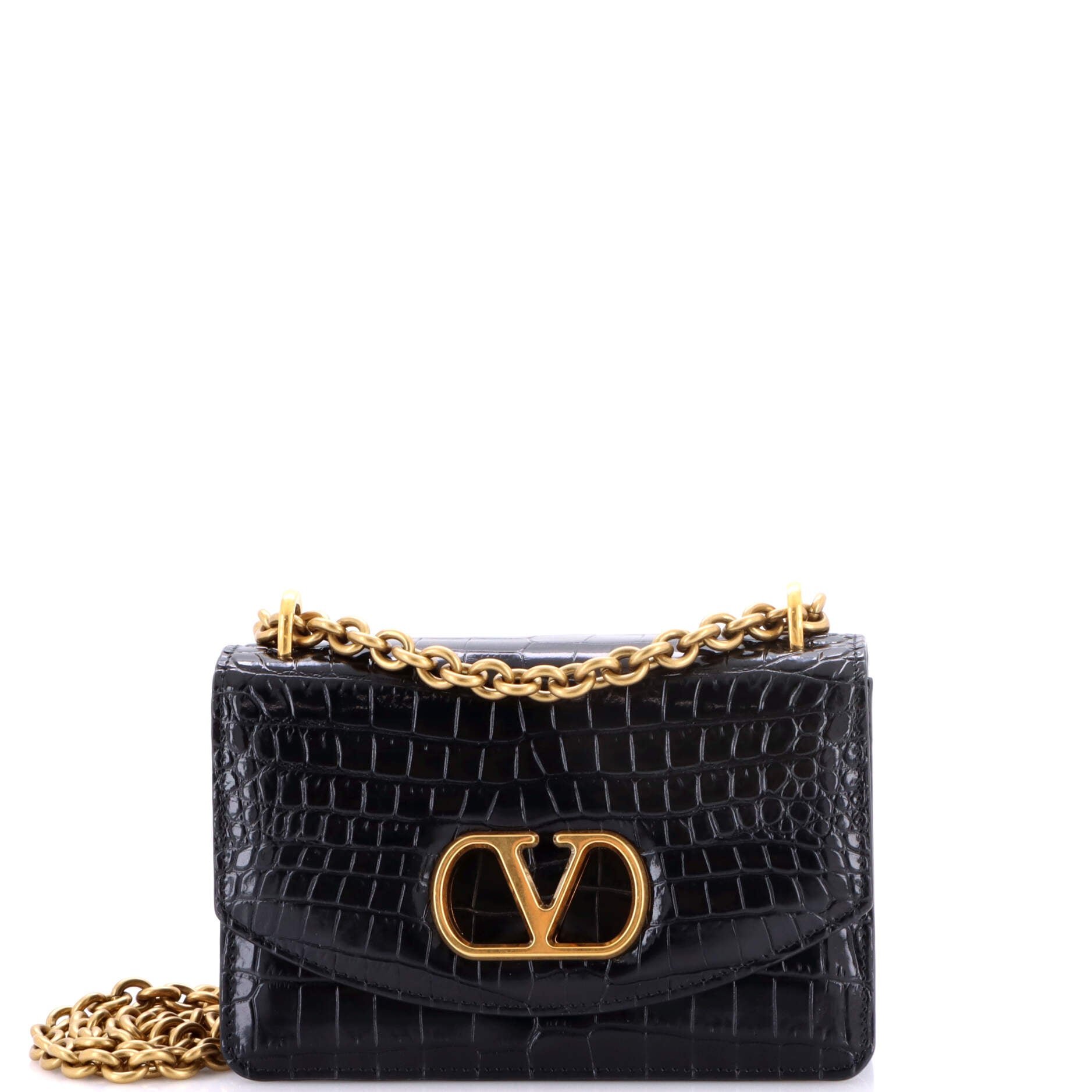 VLogo Vain Shoulder Bag Crocodile Small