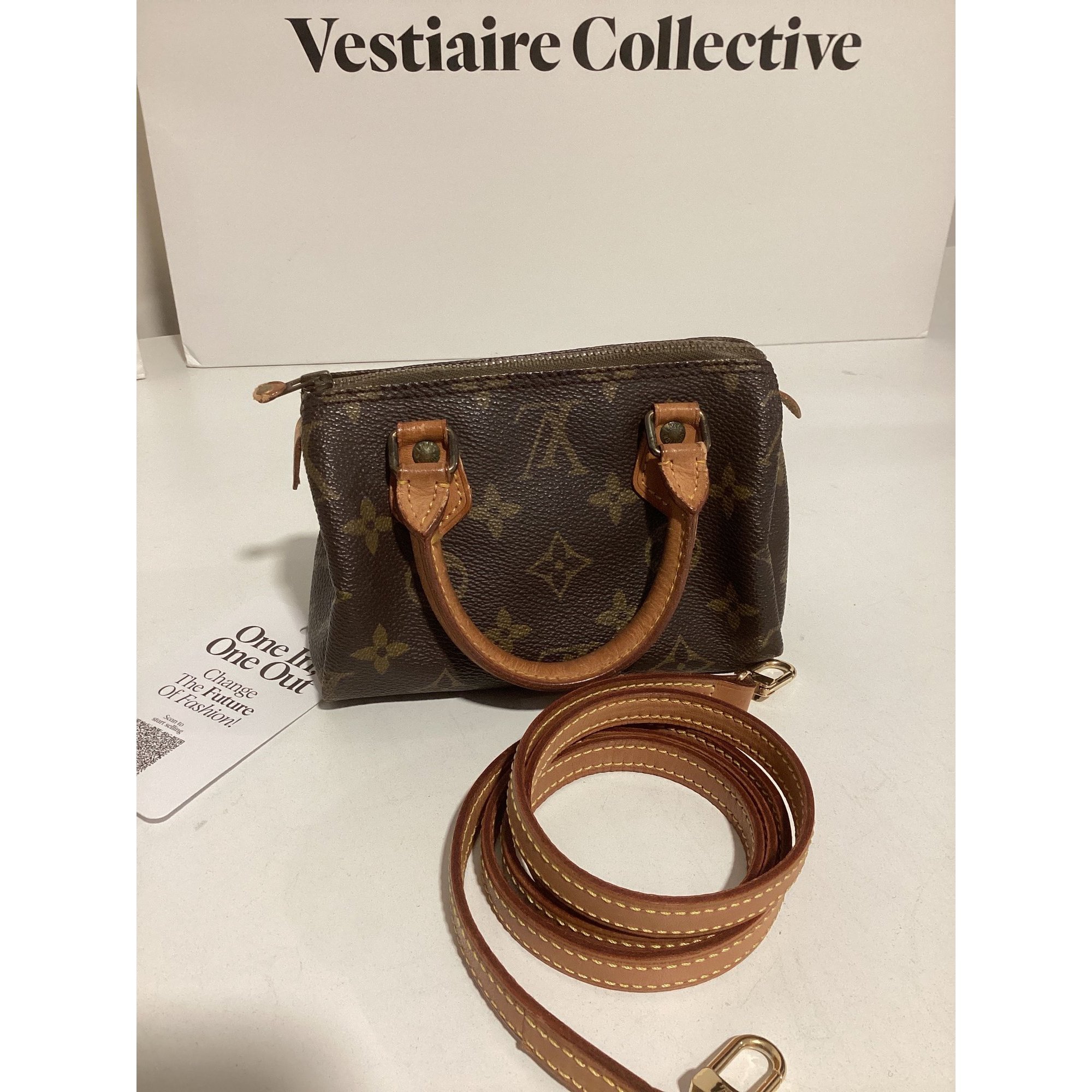 Louis Vuitton Nano Speedy / Mini HL cloth crossbody bag