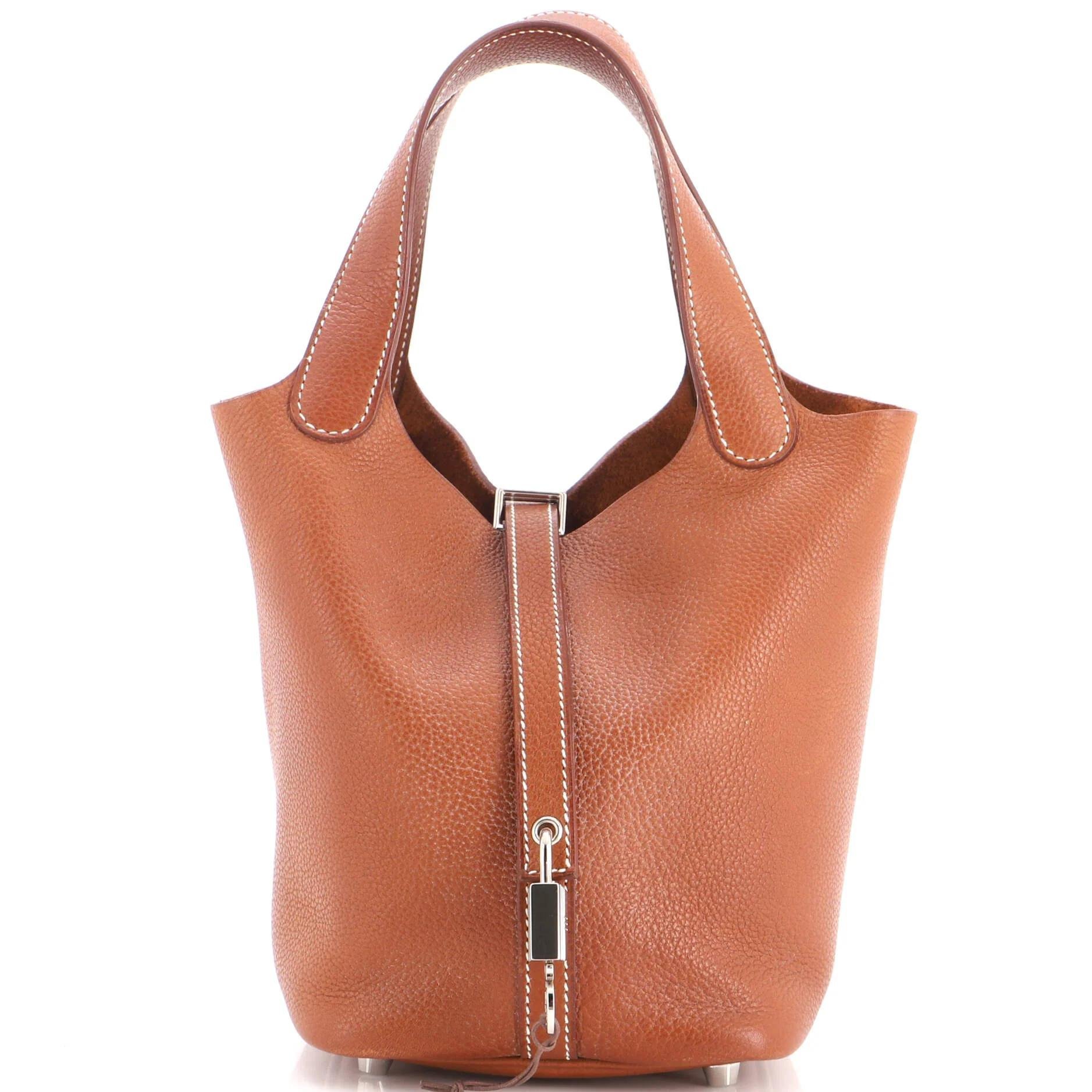 Picotin leather handbag