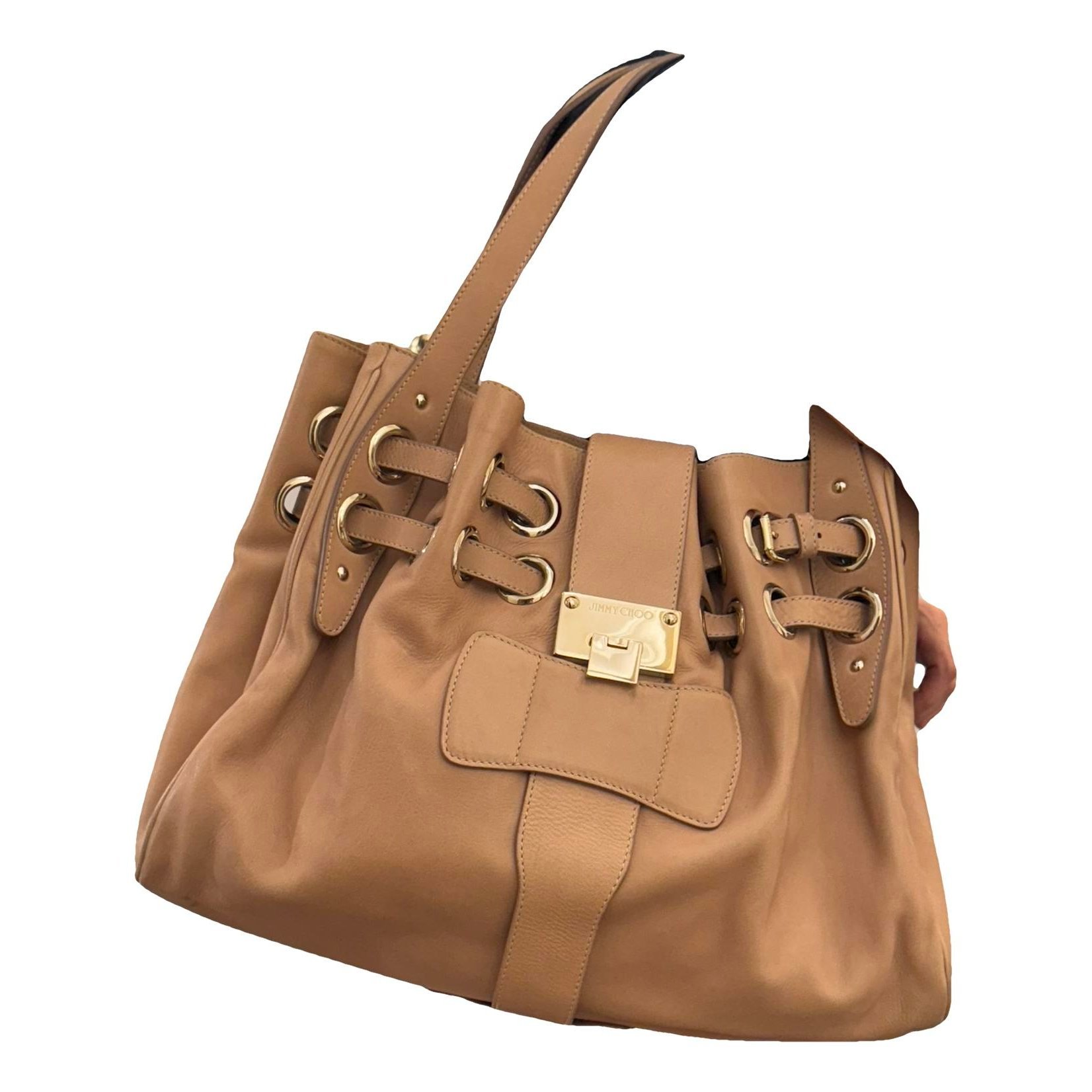 Leather clutch bag