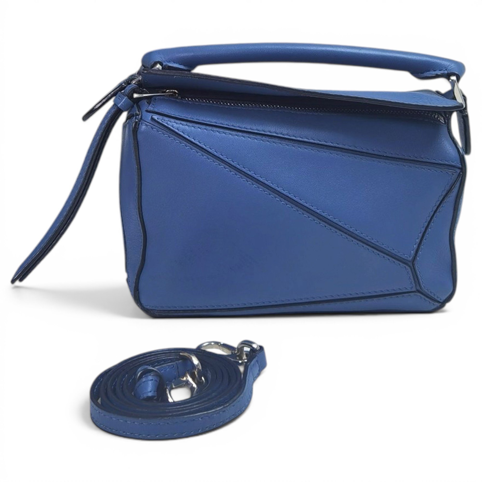 Puzzle leather handbag