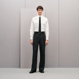 Fitted shirt with Faubourg collar