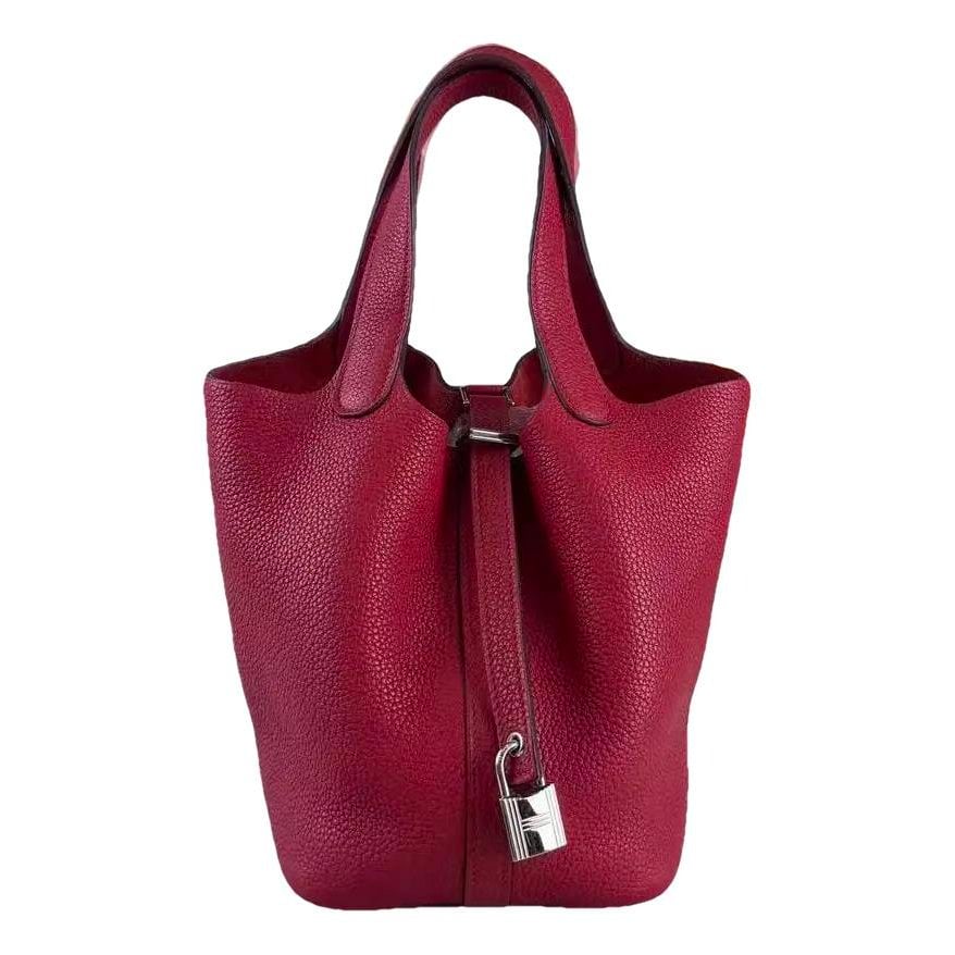 Picotin leather tote